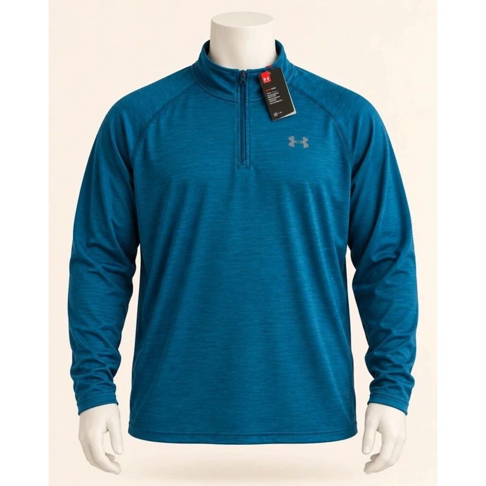 Under Armour HeatGear Men’s XXL Blue 1/4 Zip Long Sleeve Pullover